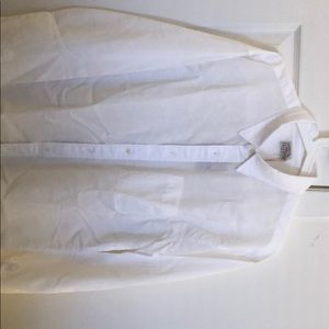 White lightweight summer long sleeve button - up